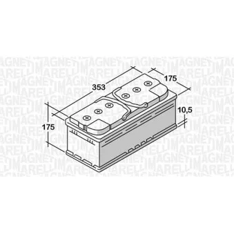 Batterie de démarrage MAGNETI MARELLI 068085072030