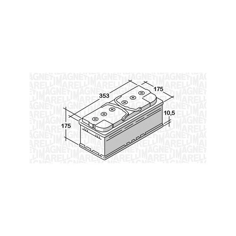 Batterie de démarrage MAGNETI MARELLI 068085072030