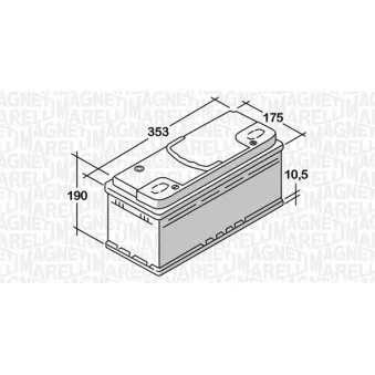 Batterie de démarrage MAGNETI MARELLI 068092076010