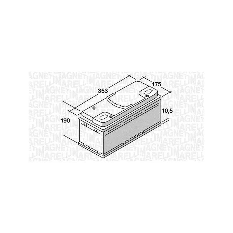 Batterie de démarrage MAGNETI MARELLI 068092076010