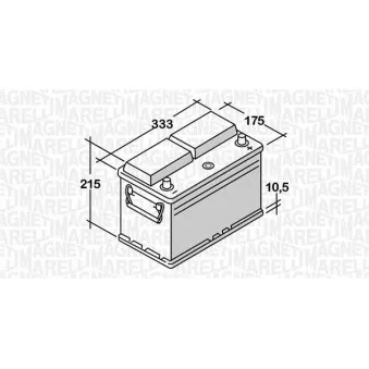 Batterie de démarrage MAGNETI MARELLI 068100072010