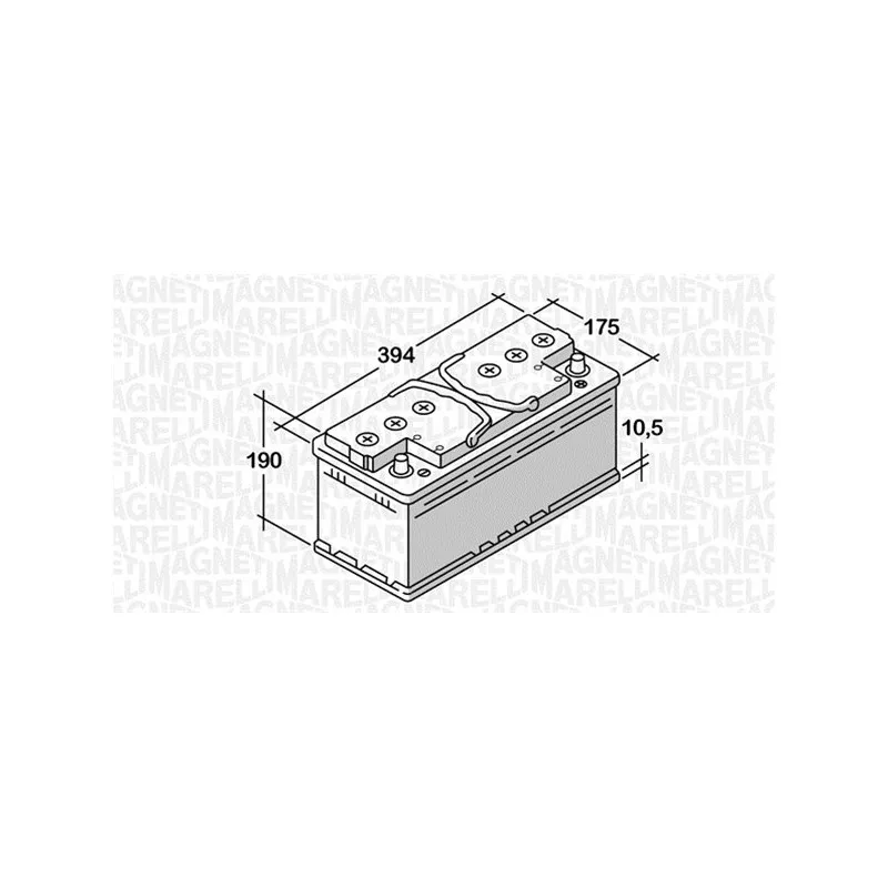 Batterie de démarrage MAGNETI MARELLI 068110095010