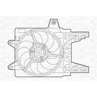 Ventilateur, refroidissement du moteur MAGNETI MARELLI 069402281010
