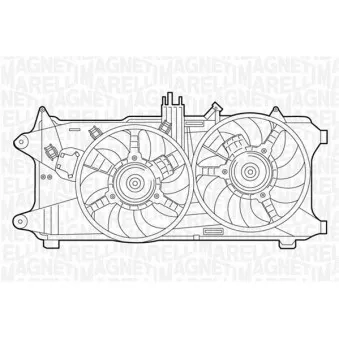 Ventilateur, refroidissement du moteur MAGNETI MARELLI 069422034010