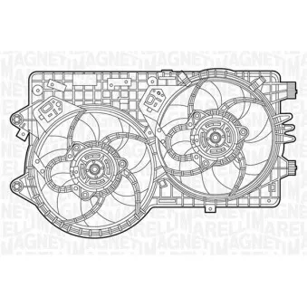 Ventilateur, refroidissement du moteur MAGNETI MARELLI 069422239010