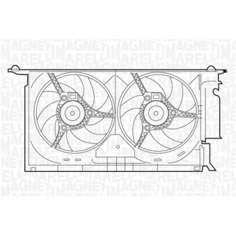 Ventilateur, refroidissement du moteur MAGNETI MARELLI 069422285010