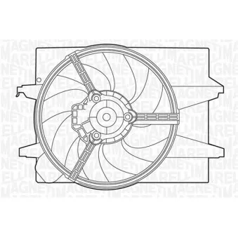Ventilateur, refroidissement du moteur MAGNETI MARELLI 069422395010