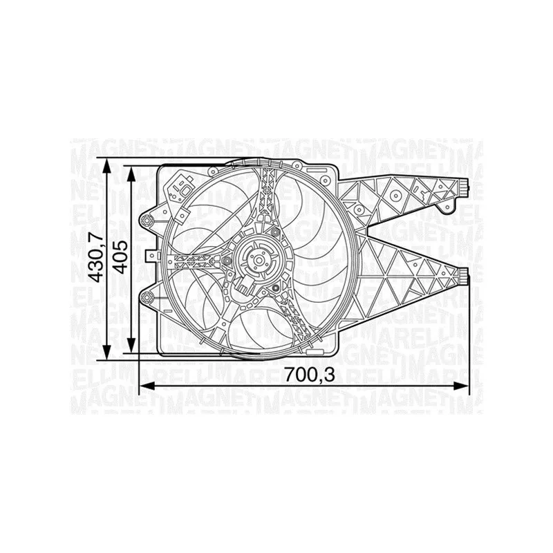 Ventilateur, refroidissement du moteur MAGNETI MARELLI 069422446010
