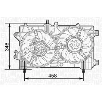 Ventilateur, refroidissement du moteur MAGNETI MARELLI 069422447010