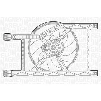 Ventilateur, refroidissement du moteur MAGNETI MARELLI 069422449010