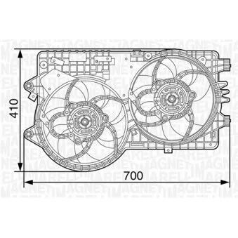 Ventilateur, refroidissement du moteur MAGNETI MARELLI