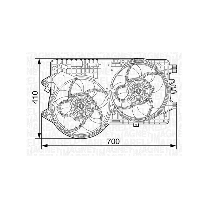 Ventilateur, refroidissement du moteur MAGNETI MARELLI 069422453010