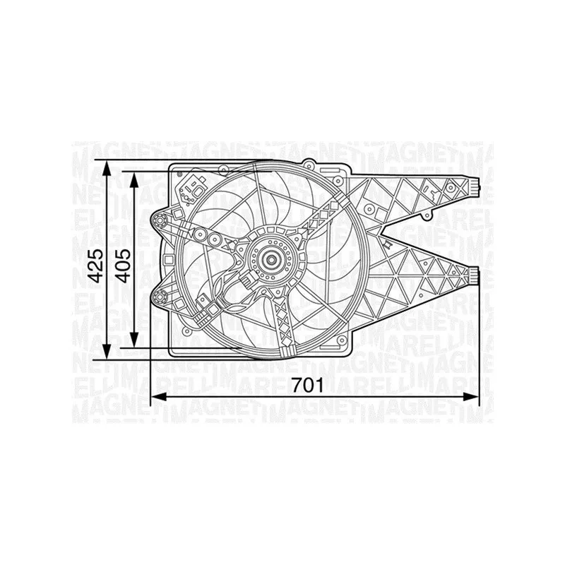 Ventilateur, refroidissement du moteur MAGNETI MARELLI 069422454010