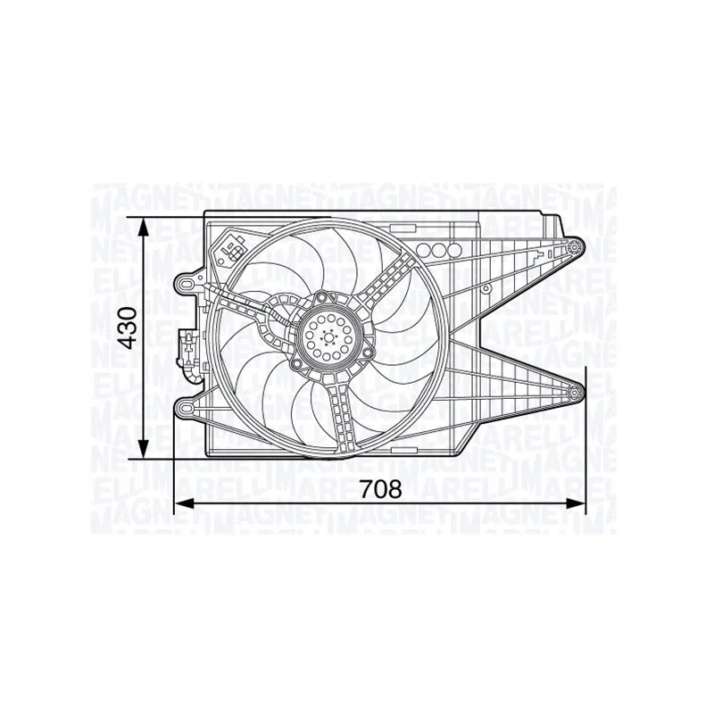 Ventilateur, refroidissement du moteur MAGNETI MARELLI 069422469010