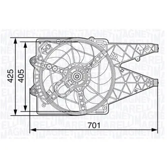 Ventilateur, refroidissement du moteur MAGNETI MARELLI 069422472010