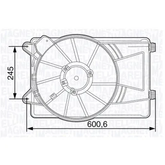 Ventilateur, refroidissement du moteur MAGNETI MARELLI 069422473010