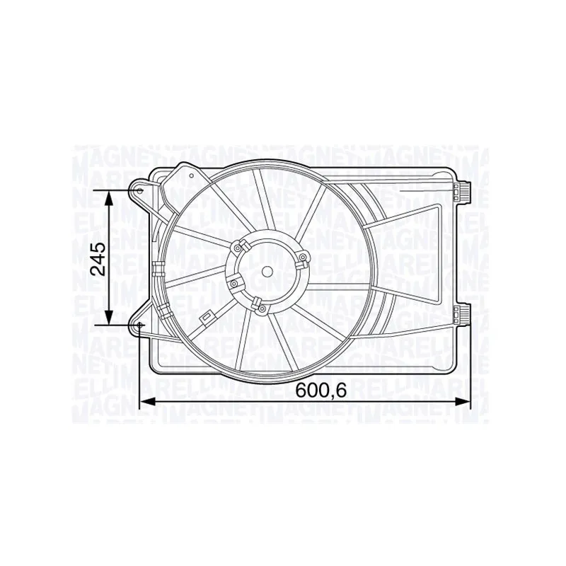 Ventilateur, refroidissement du moteur MAGNETI MARELLI 069422473010