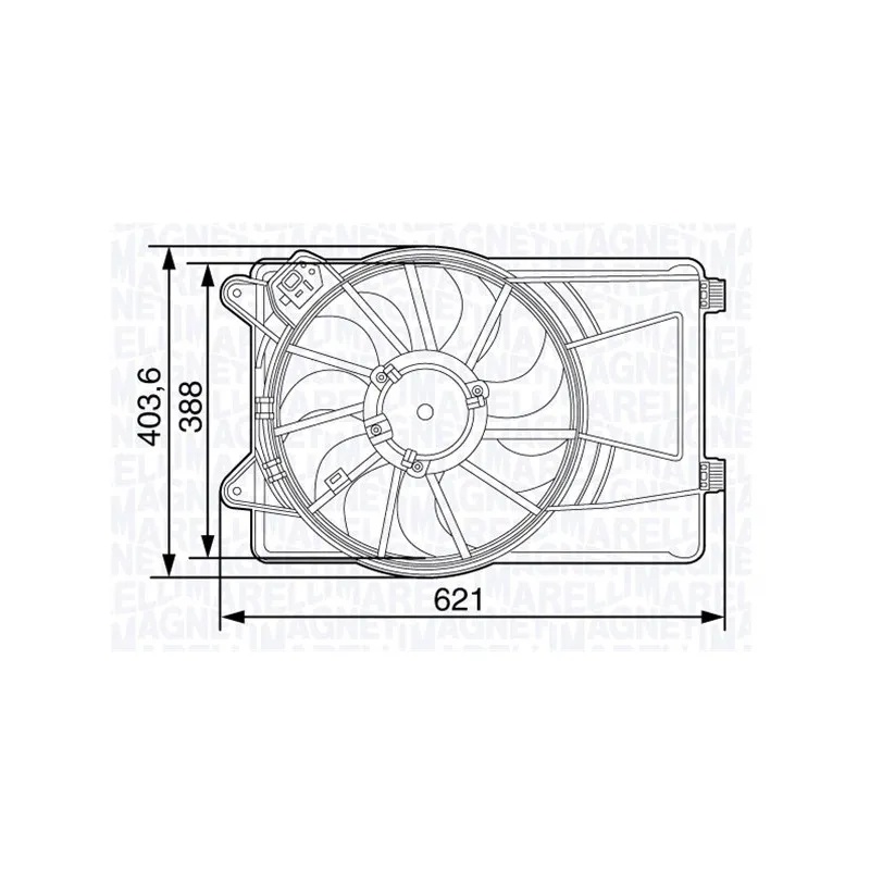Ventilateur, refroidissement du moteur MAGNETI MARELLI 069422474010