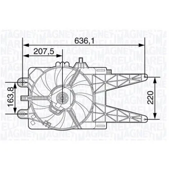 Ventilateur, refroidissement du moteur MAGNETI MARELLI