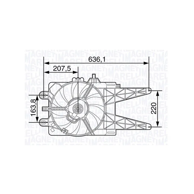 Ventilateur, refroidissement du moteur MAGNETI MARELLI 069422478010