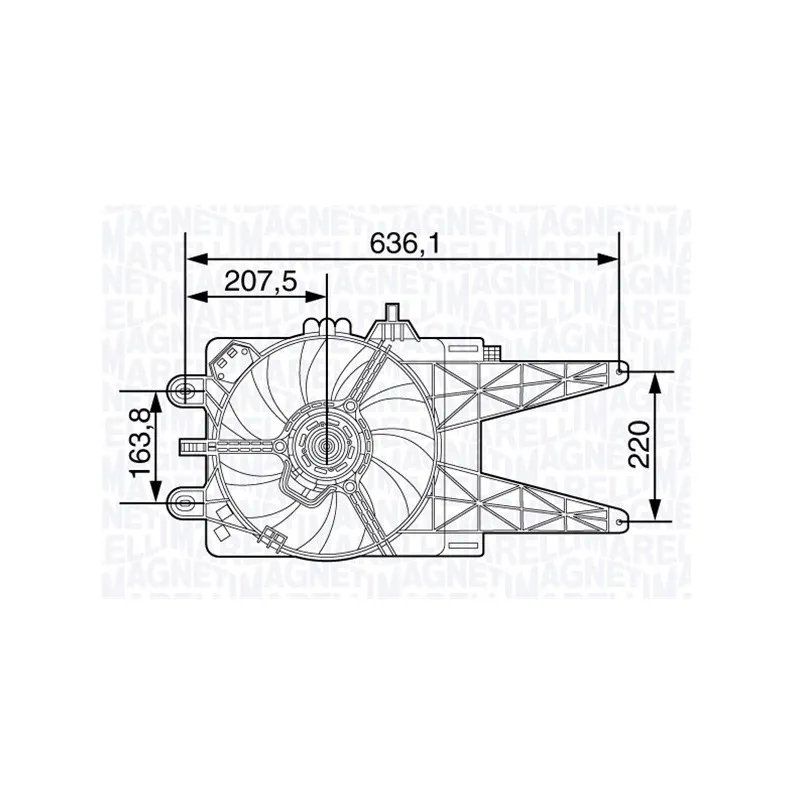 Ventilateur, refroidissement du moteur MAGNETI MARELLI 069422479010