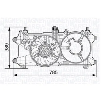 Ventilateur, refroidissement du moteur MAGNETI MARELLI 069422487010