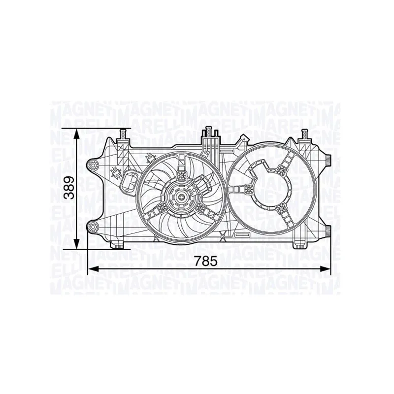 Ventilateur, refroidissement du moteur MAGNETI MARELLI 069422487010