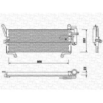 Condenseur, climatisation MAGNETI MARELLI 350203112000