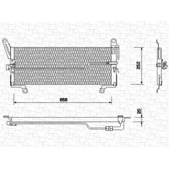 Condenseur, climatisation MAGNETI MARELLI 350203113000