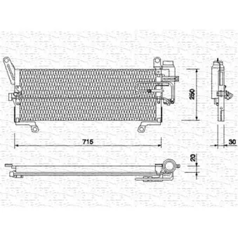 Condenseur, climatisation MAGNETI MARELLI 350203114000