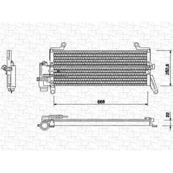 Condenseur, climatisation MAGNETI MARELLI 350203134000