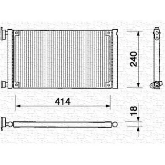 Condenseur, climatisation MAGNETI MARELLI 350203137000