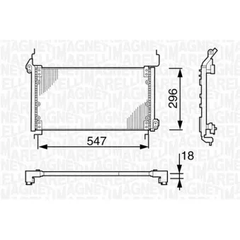 Condenseur, climatisation MAGNETI MARELLI 350203138000