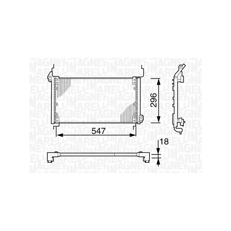 Condenseur, climatisation MAGNETI MARELLI 350203138000