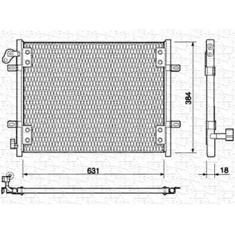 Condenseur, climatisation MAGNETI MARELLI 350203139000