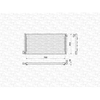 Condenseur, climatisation MAGNETI MARELLI 350203143000
