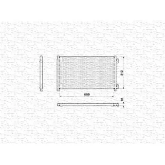 Condenseur, climatisation MAGNETI MARELLI 350203145000