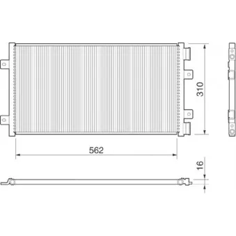 Condenseur, climatisation MAGNETI MARELLI 350203147000