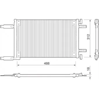 Condenseur, climatisation MAGNETI MARELLI 350203148000