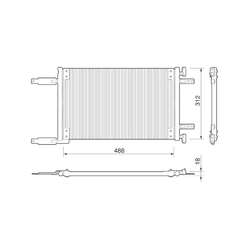 Condenseur, climatisation MAGNETI MARELLI 350203148000