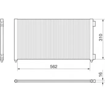 Condenseur, climatisation MAGNETI MARELLI 350203154000