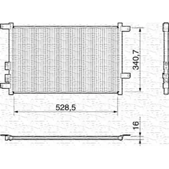 Condenseur, climatisation MAGNETI MARELLI 350203156000
