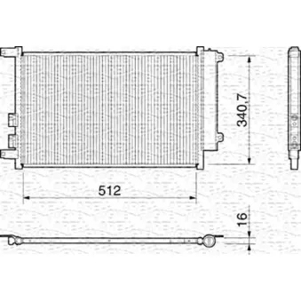 Condenseur, climatisation MAGNETI MARELLI 350203157000