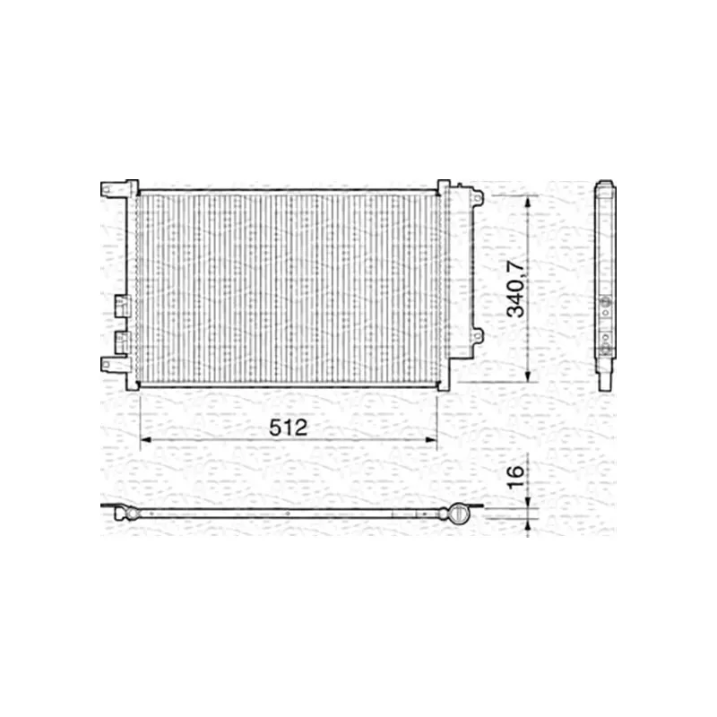 Condenseur, climatisation MAGNETI MARELLI 350203157000