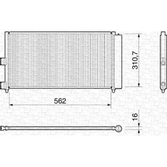 Condenseur, climatisation MAGNETI MARELLI 350203158000