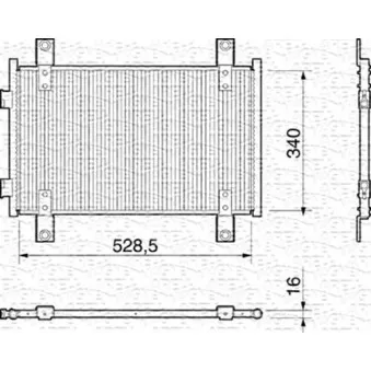 Condenseur, climatisation MAGNETI MARELLI 350203159000
