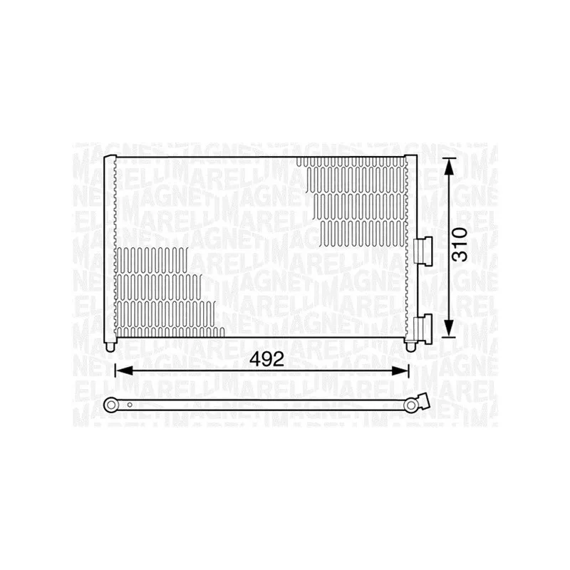 Condenseur, climatisation MAGNETI MARELLI 350203162000