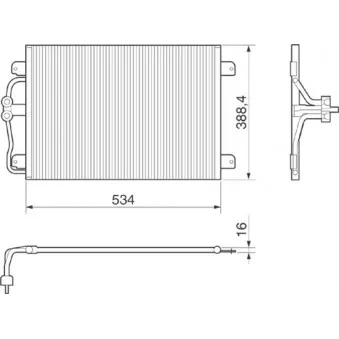 Condenseur, climatisation MAGNETI MARELLI 350203215000