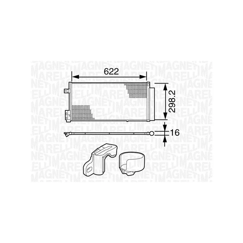 Condenseur, climatisation MAGNETI MARELLI 350203226000