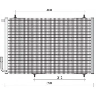 Condenseur, climatisation MAGNETI MARELLI 350203254000
